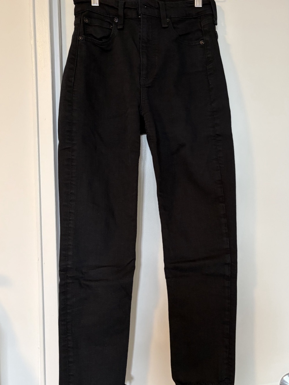 rag & bone Nina High-Rise Ankle Cigarette Jeans Black Waist 26